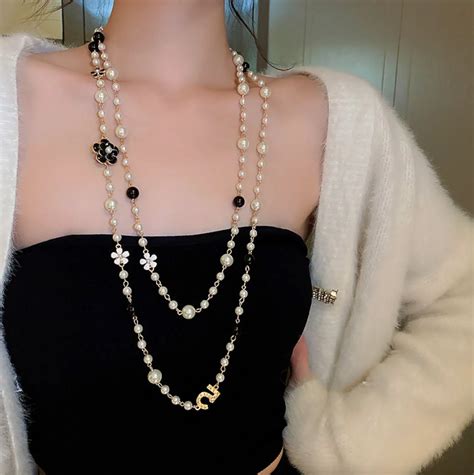 chanel necklace dupe|chanel knockoff pearl necklace.